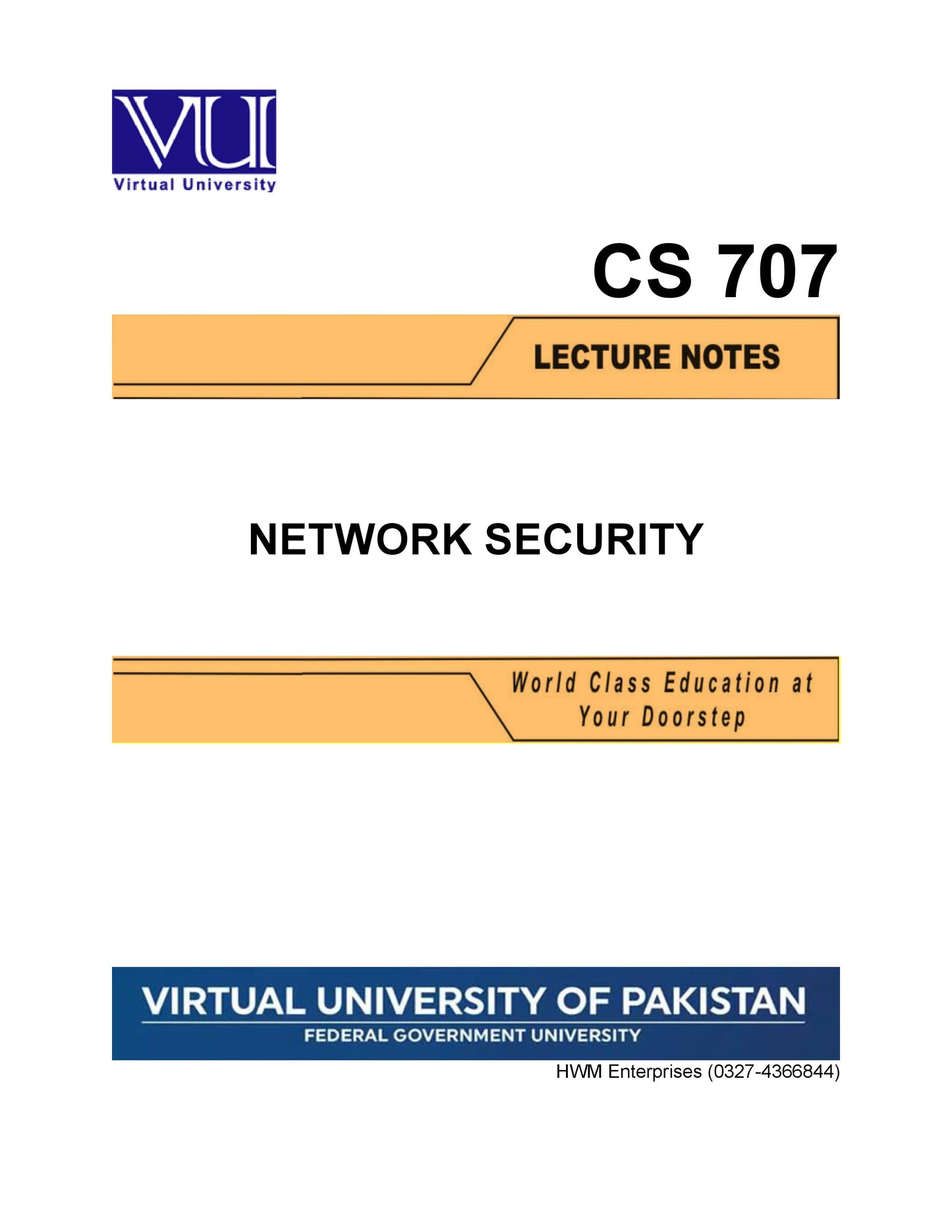 CS 707 Network Security