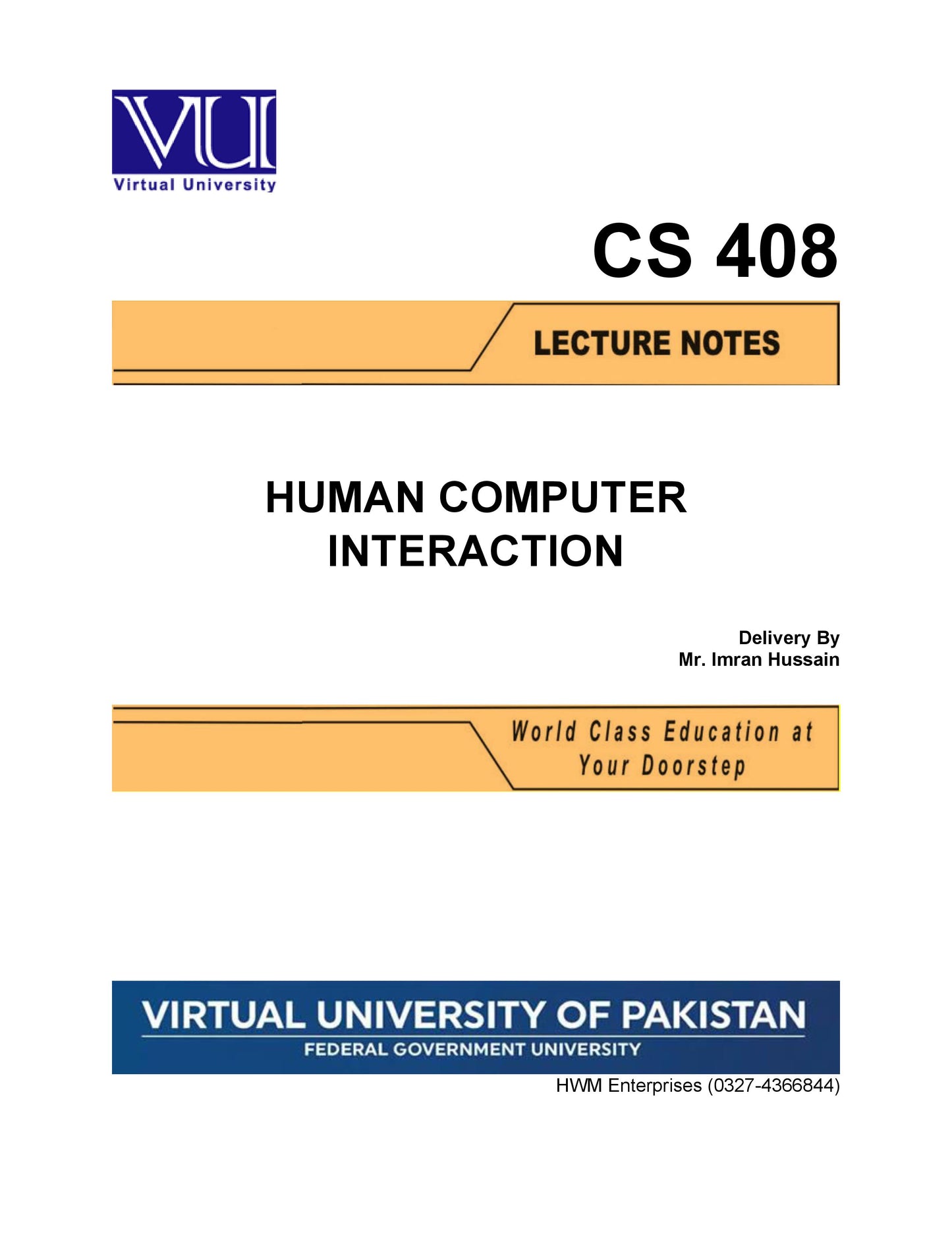CS 408 Human Computer Interaction