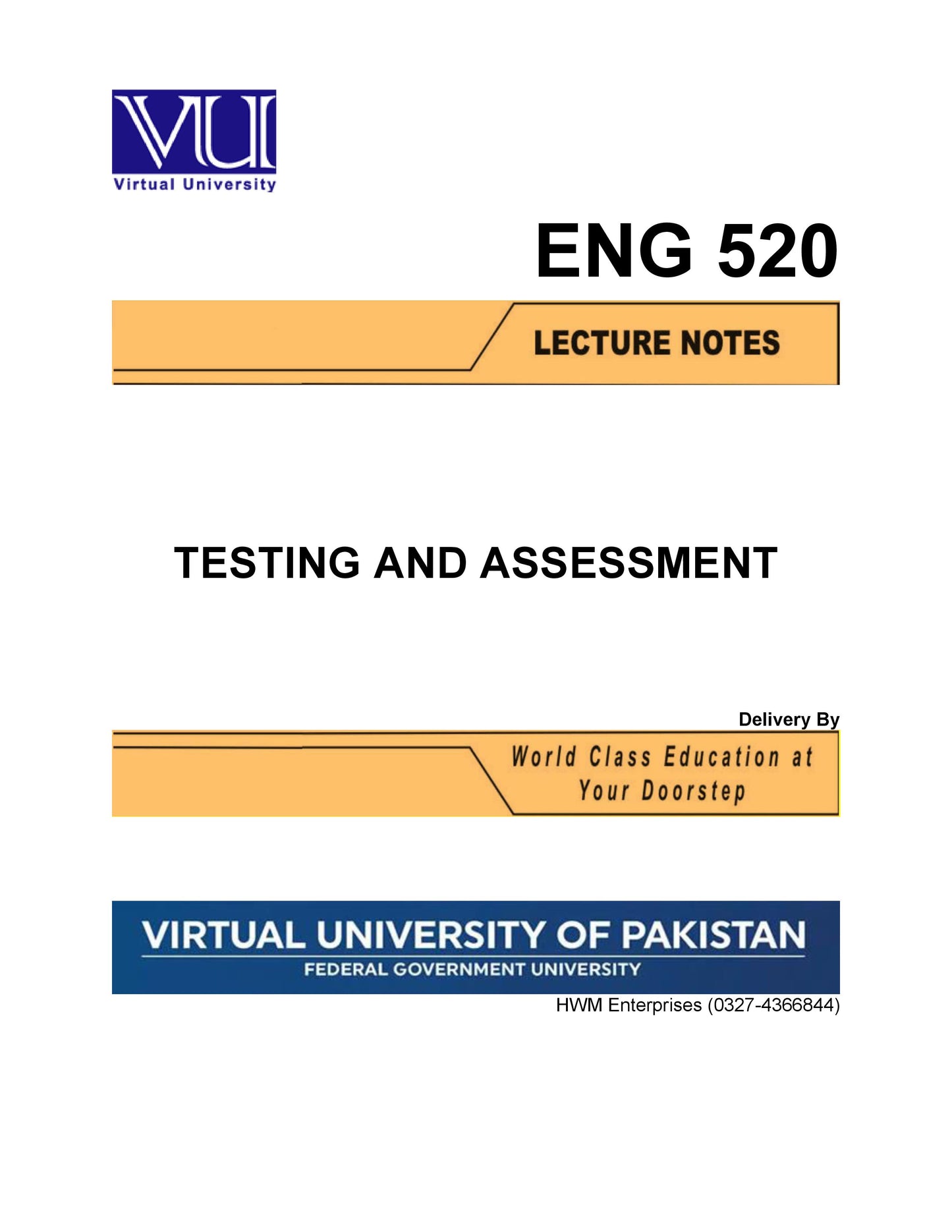 ENG 520 Testing and Assessment