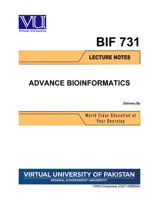 BIF 731 Advance Bioinformatics