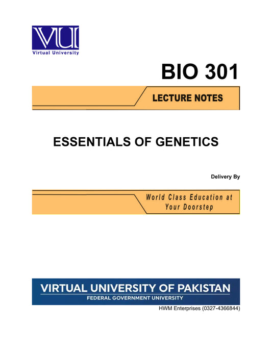 BIO 301 Essentials of Genetics