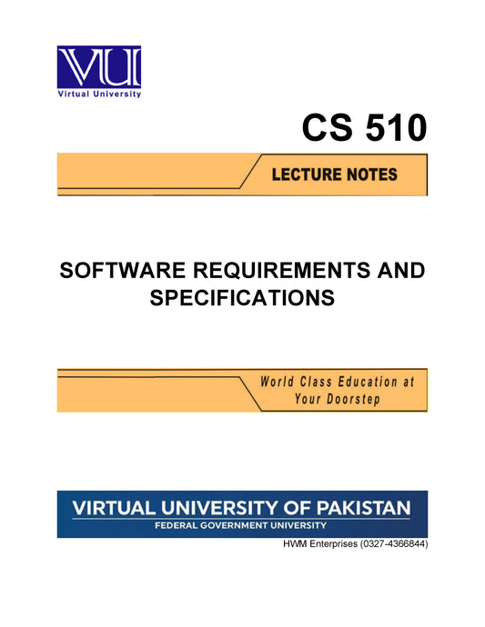 CS 510 Software Requirements and Specifications