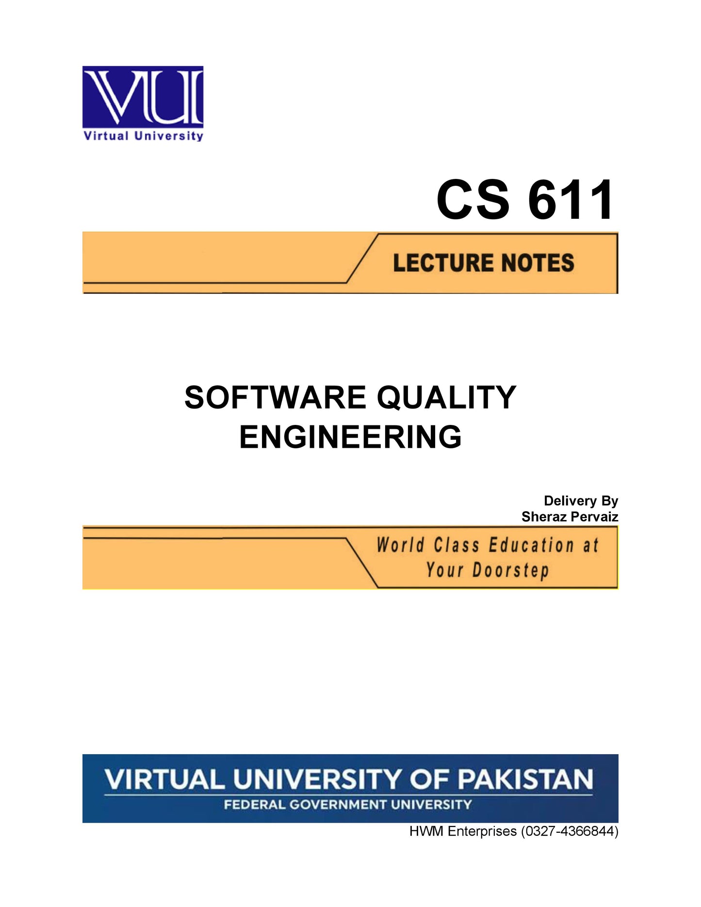 CS 611 Software Quality Engineering