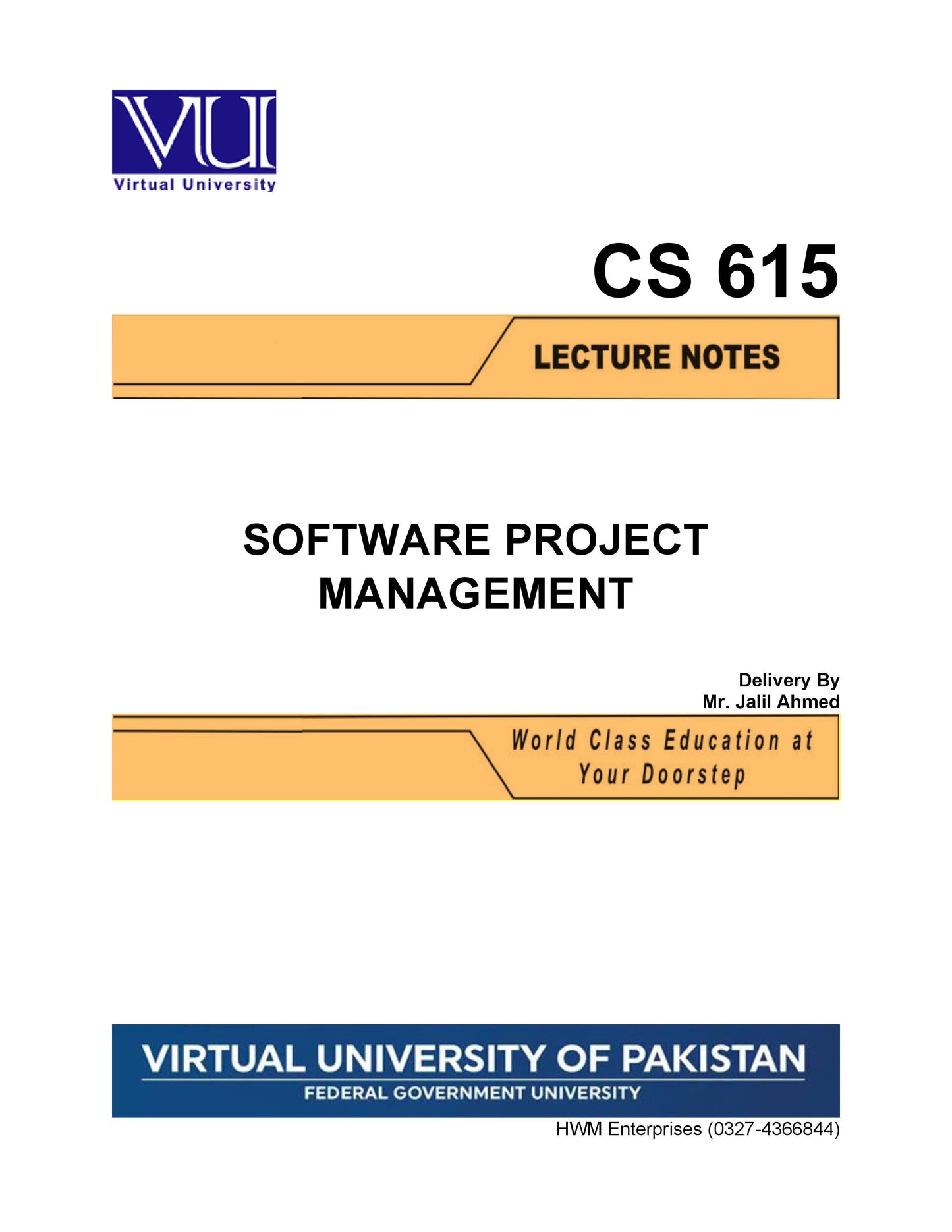 CS 615 Software Project Management