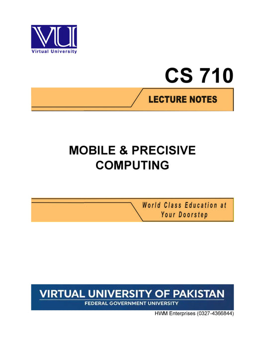 CS 710 Mobile & Precisive Computing