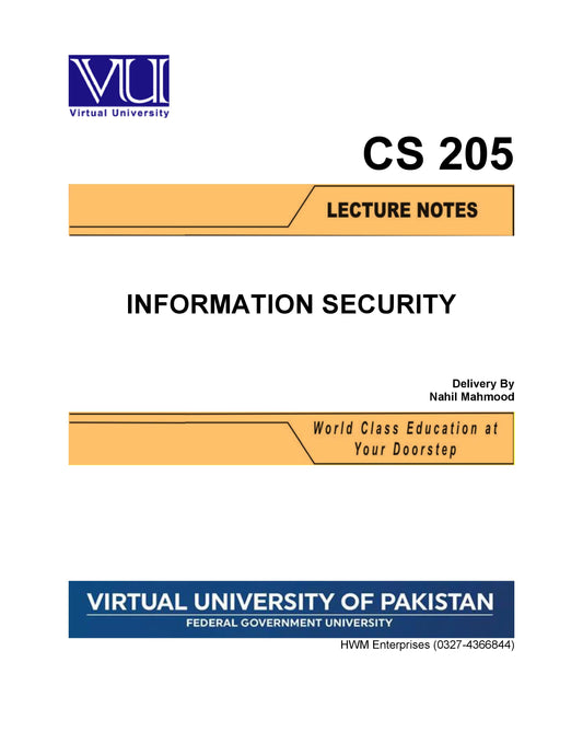 CS 205 Information Security