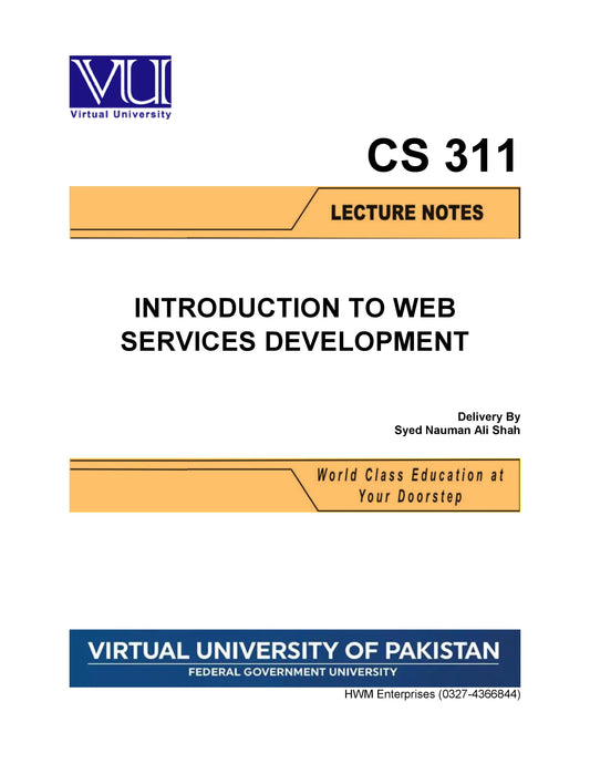 CS 311 Introduction to Web Services Development