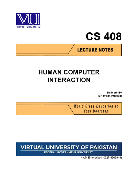 CS 408 Human Computer Interaction