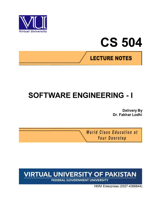 CS 504 Software Engineering - I