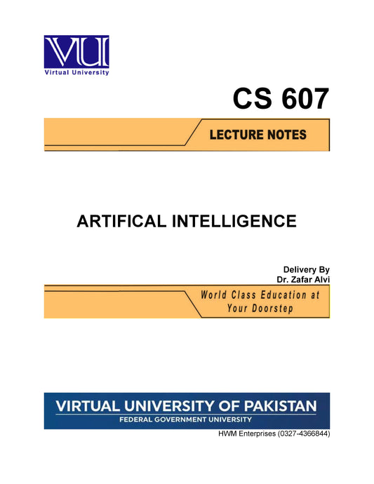 CS 607 Artificial Intelligence