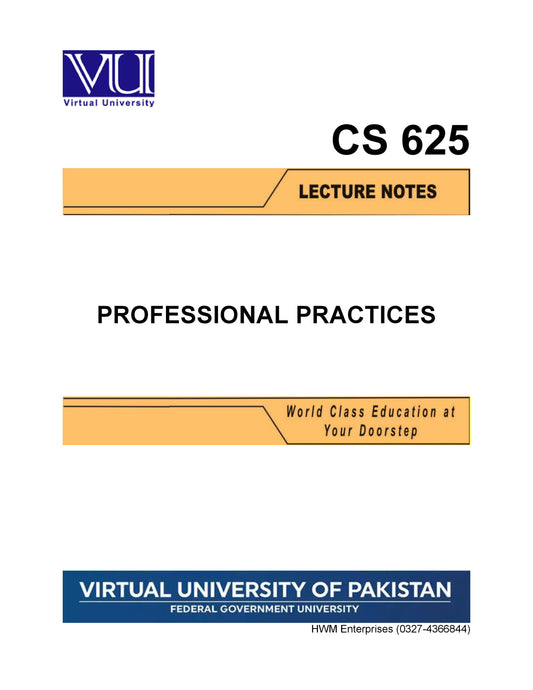 CS 625 Professional Practices
