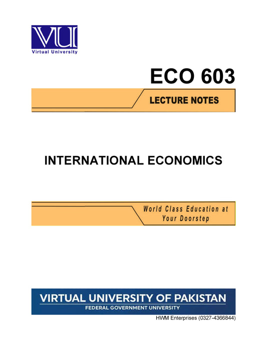 ECO 603 International Economics
