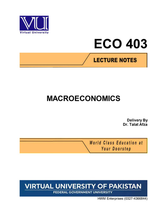 ECO 403 Macro Economics