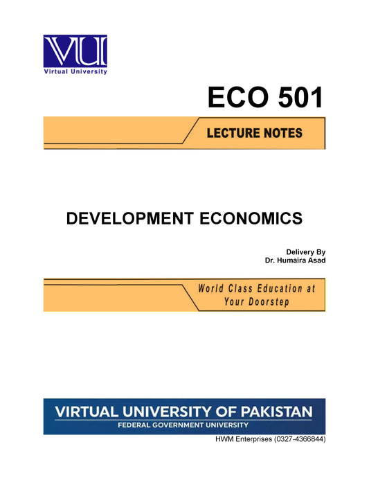 ECO 501 Development Economics