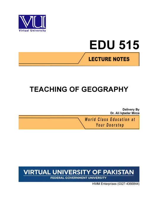 EDU 515 Teaching of Geography