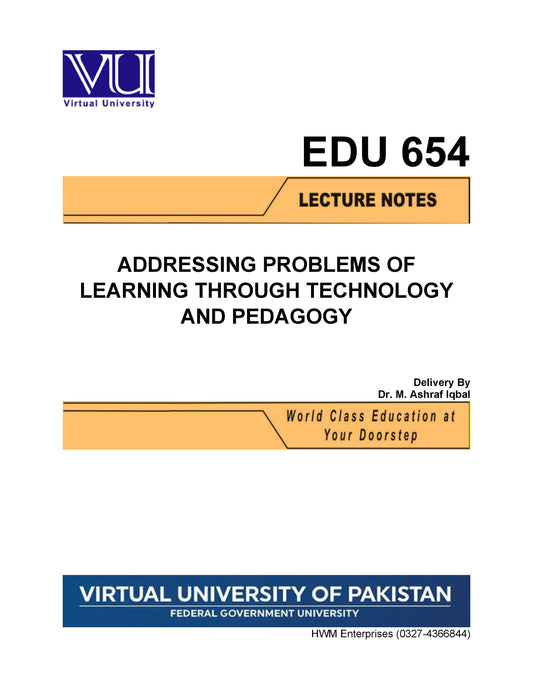 EDU 654 Addressing Problems of Learning