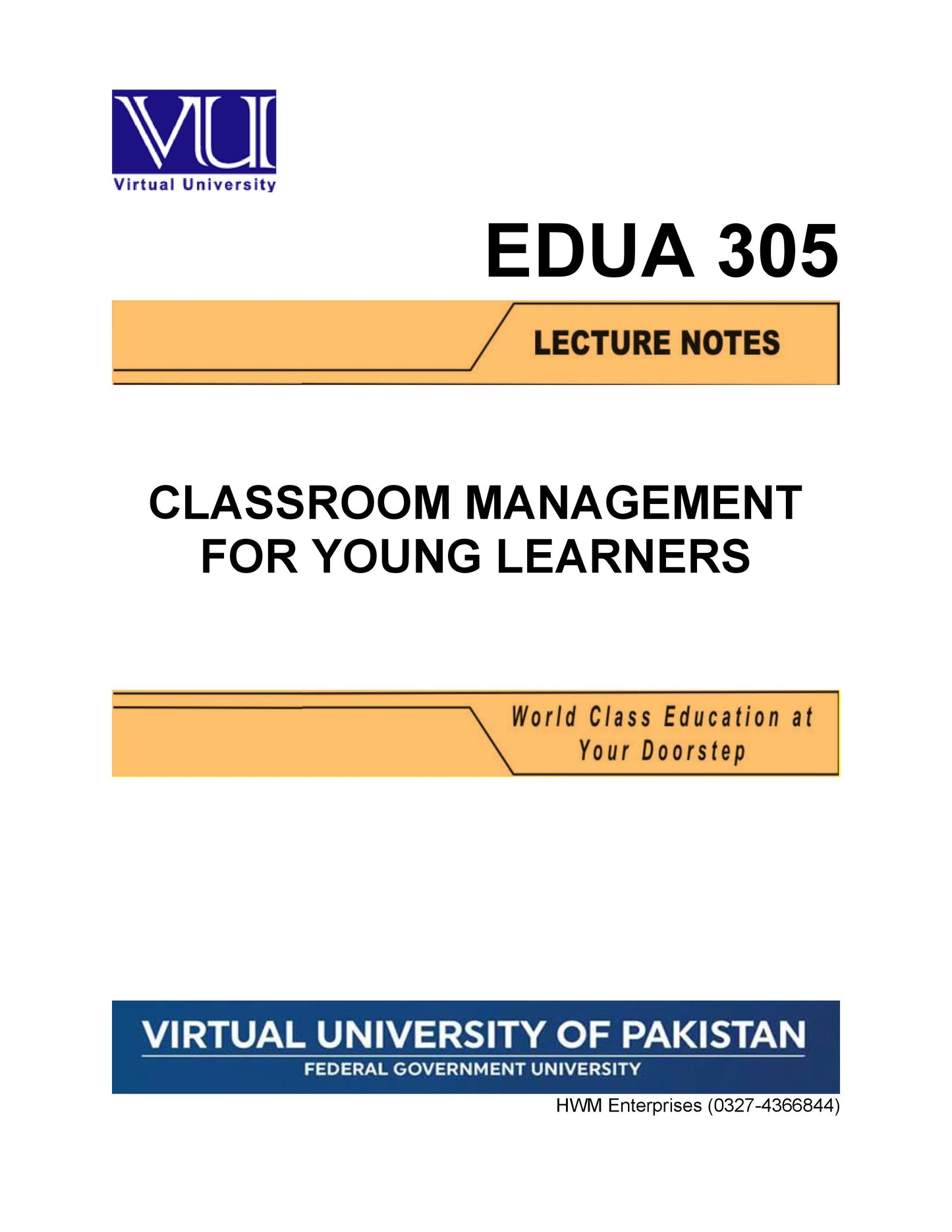 EDUA 305 Classroom Management for Young Learners