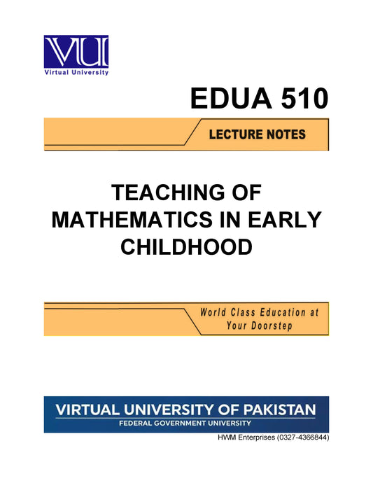 EDUA 510 Teaching of Mathematics In Early Childhood