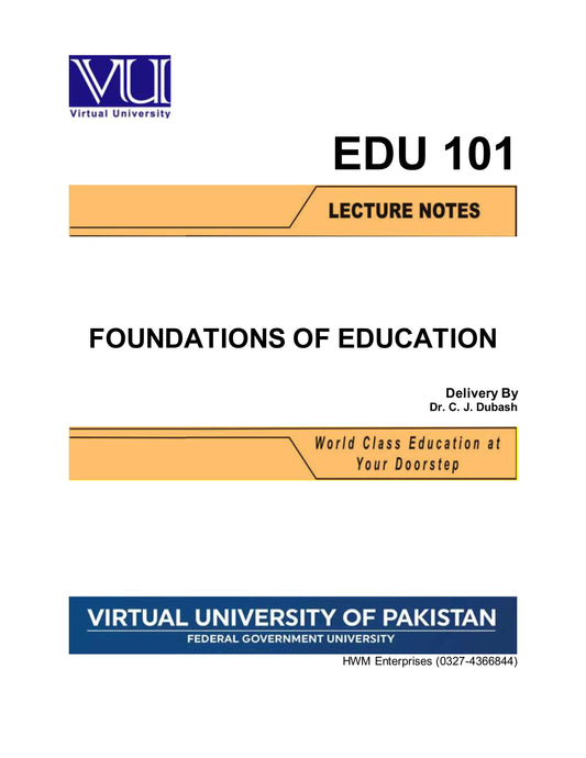 EDU 101 Foundations of Education