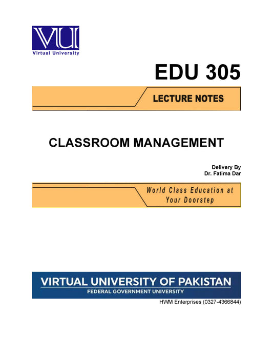 EDU 305 Classroom Management