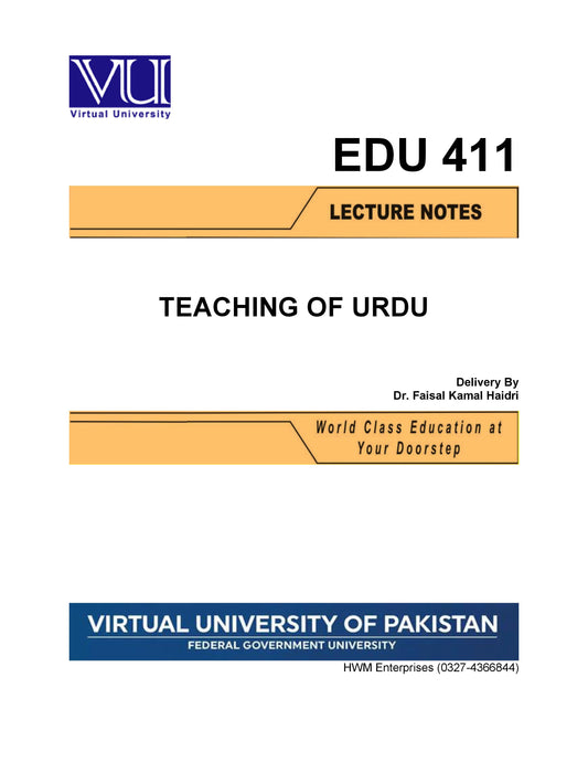 EDU 411 Teaching of Urdu