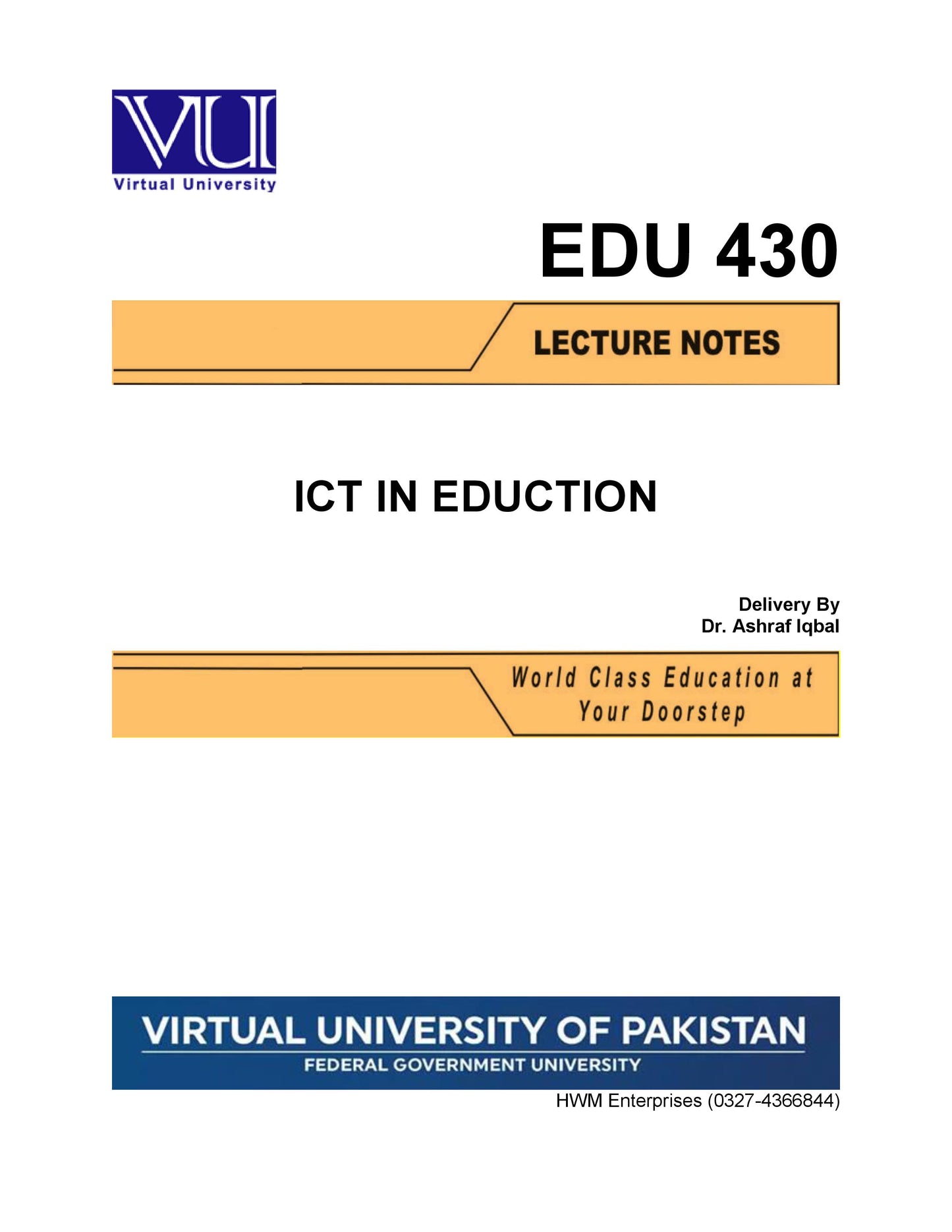 EDU 430 Information Technology in Education