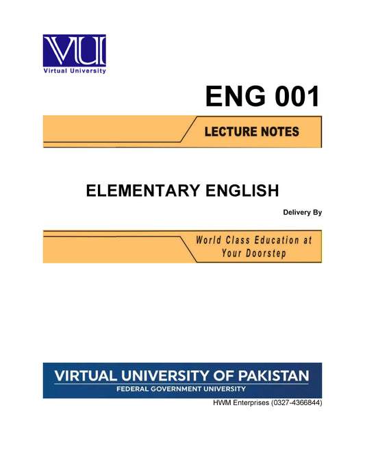ENG 001 Elementary English