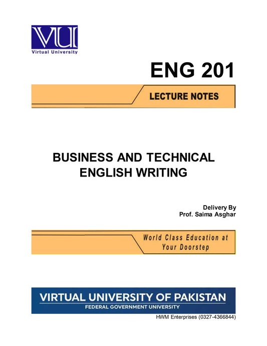 ENG 201 Technical & Business English Writing