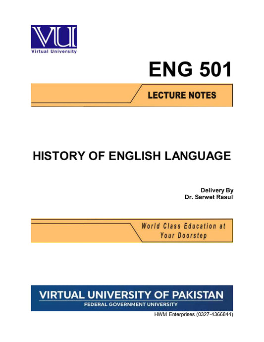 ENG 501 History of English Language