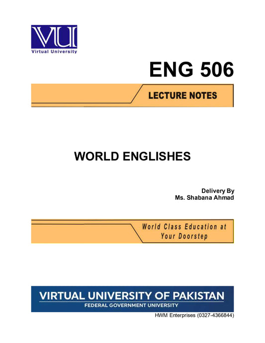 ENG 506 World Englishes