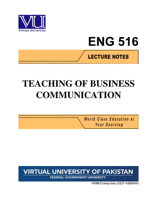 ENG 516 Teaching of Business Communication