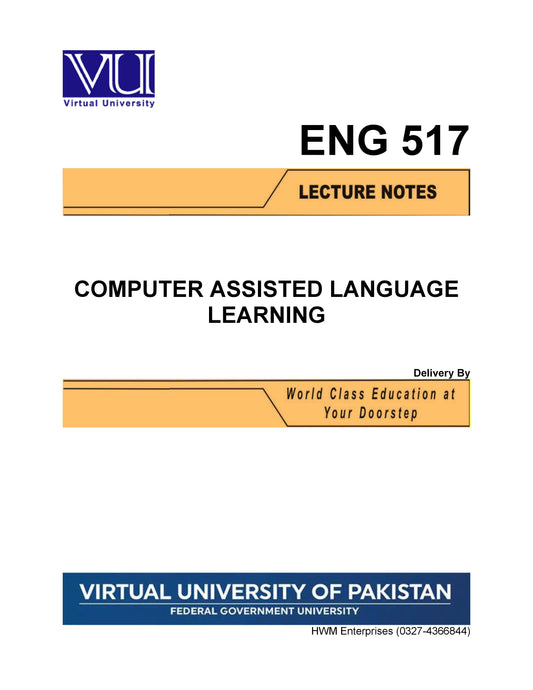 ENG 517 Computer Assisted Language Learning