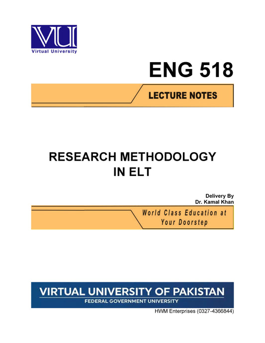 ENG 518 Research Methodology in ELT