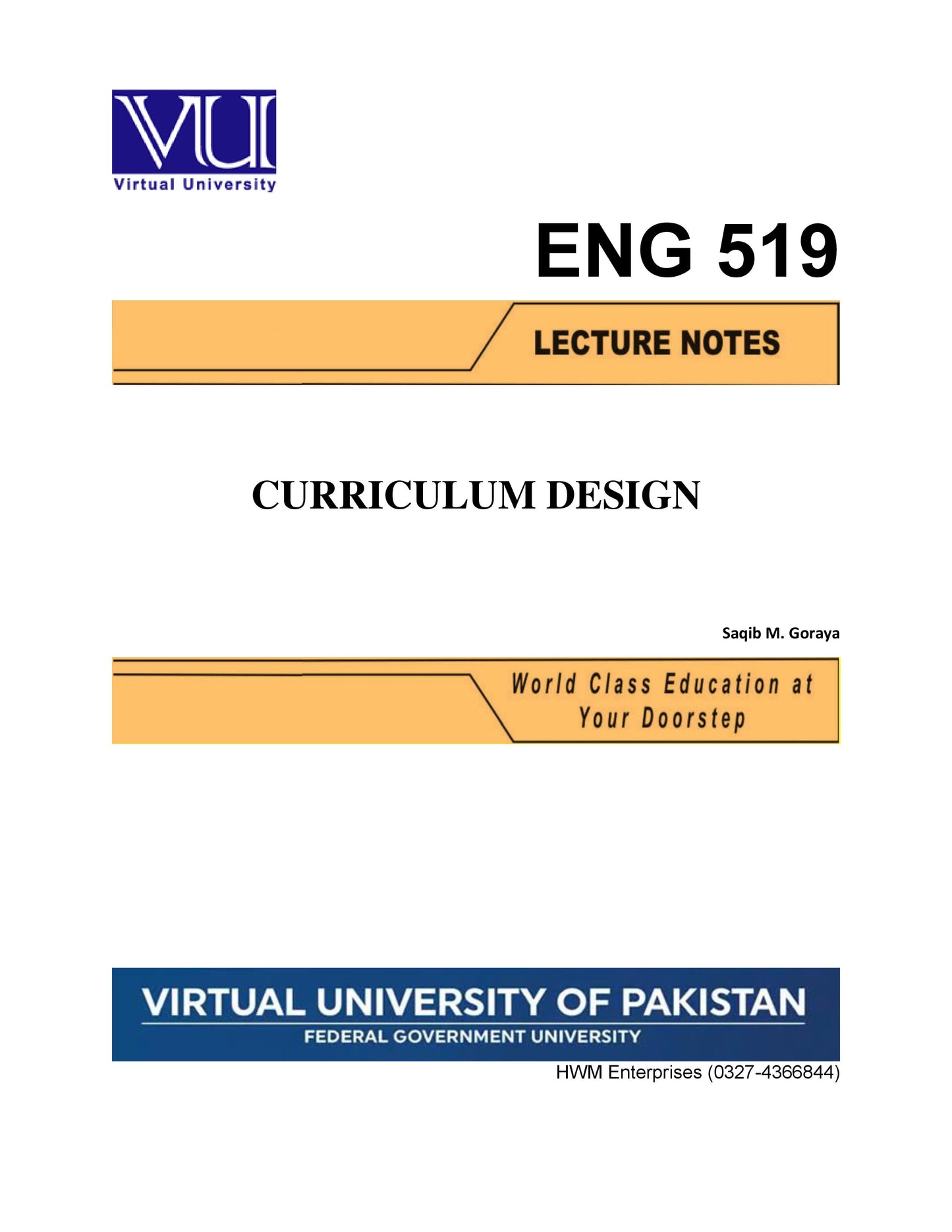 ENG 519 Curriculum Design