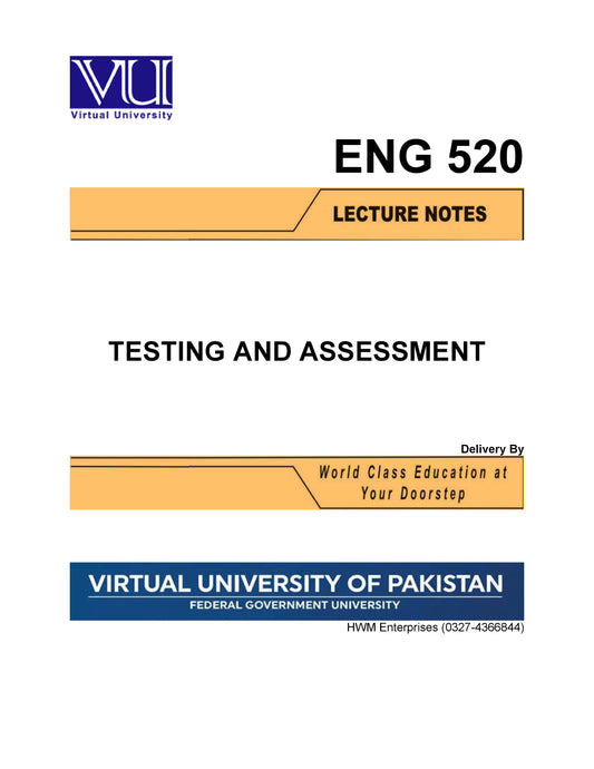 ENG 520 Testing and Assessment