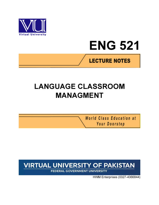 ENG 521 Language Classroom Management