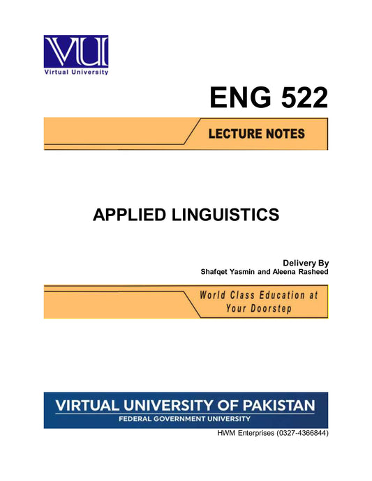 ENG 522 Applied Linguistics