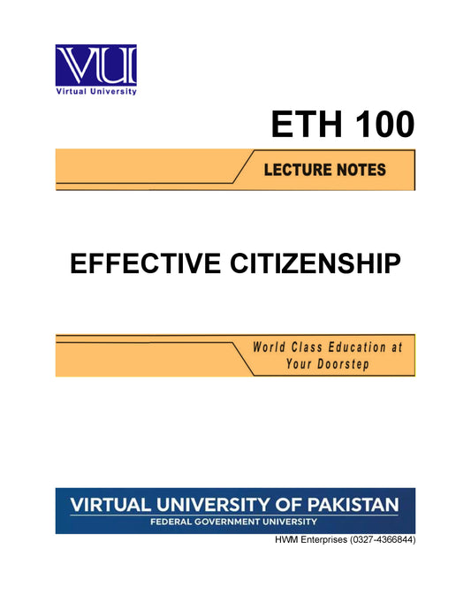 ETH 100 Effective Citizenship