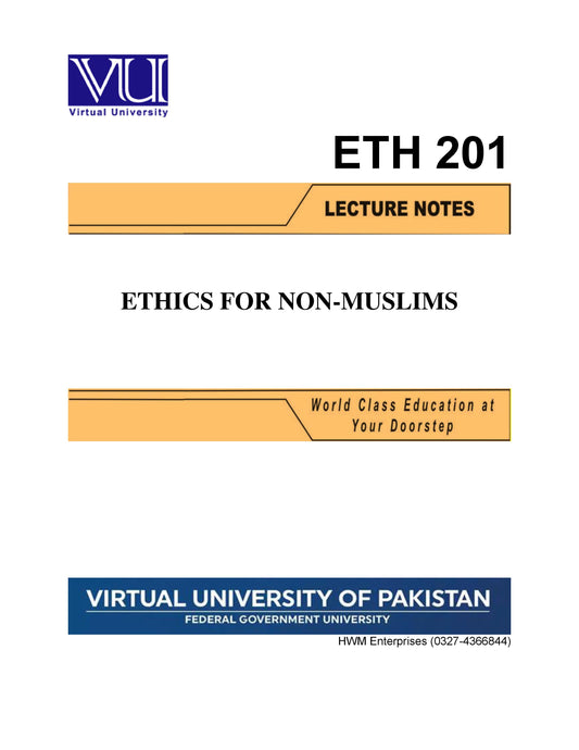 ETH 201 Ethics for Non-Muslims