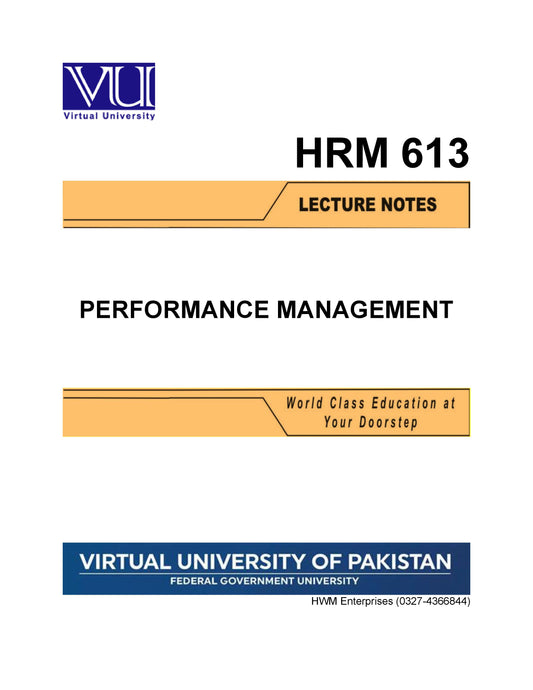 HRM 613 Performance Management