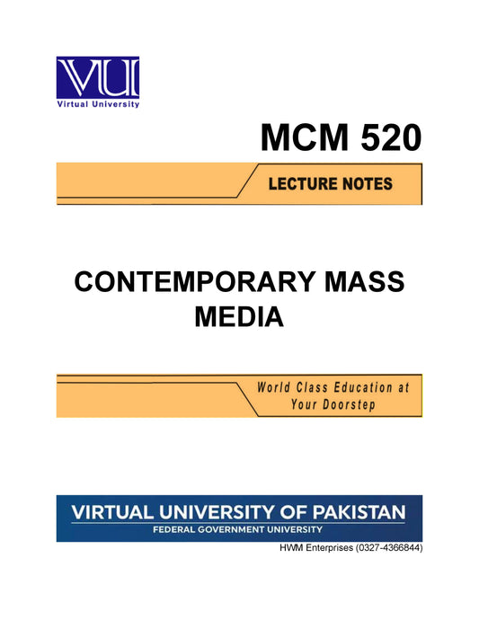 MCM 520 Contemporary Mass Media