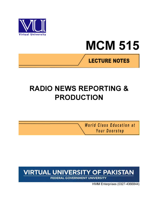 MCM 515 Radio News Reporting & Production