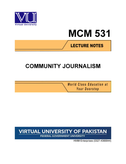 MCM 531 Community Journalism