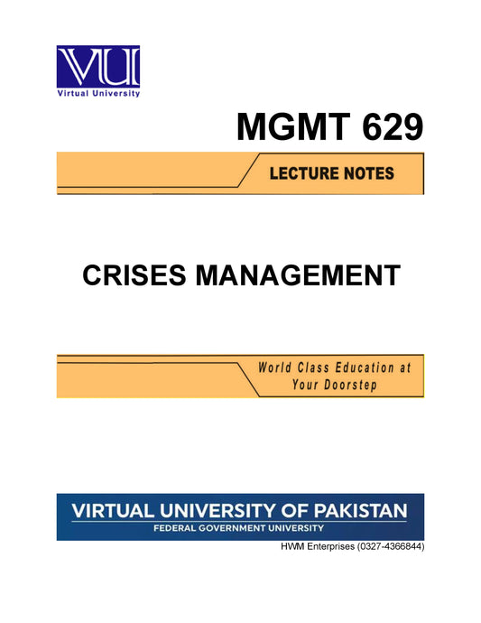 MGMT 629 Crises Management
