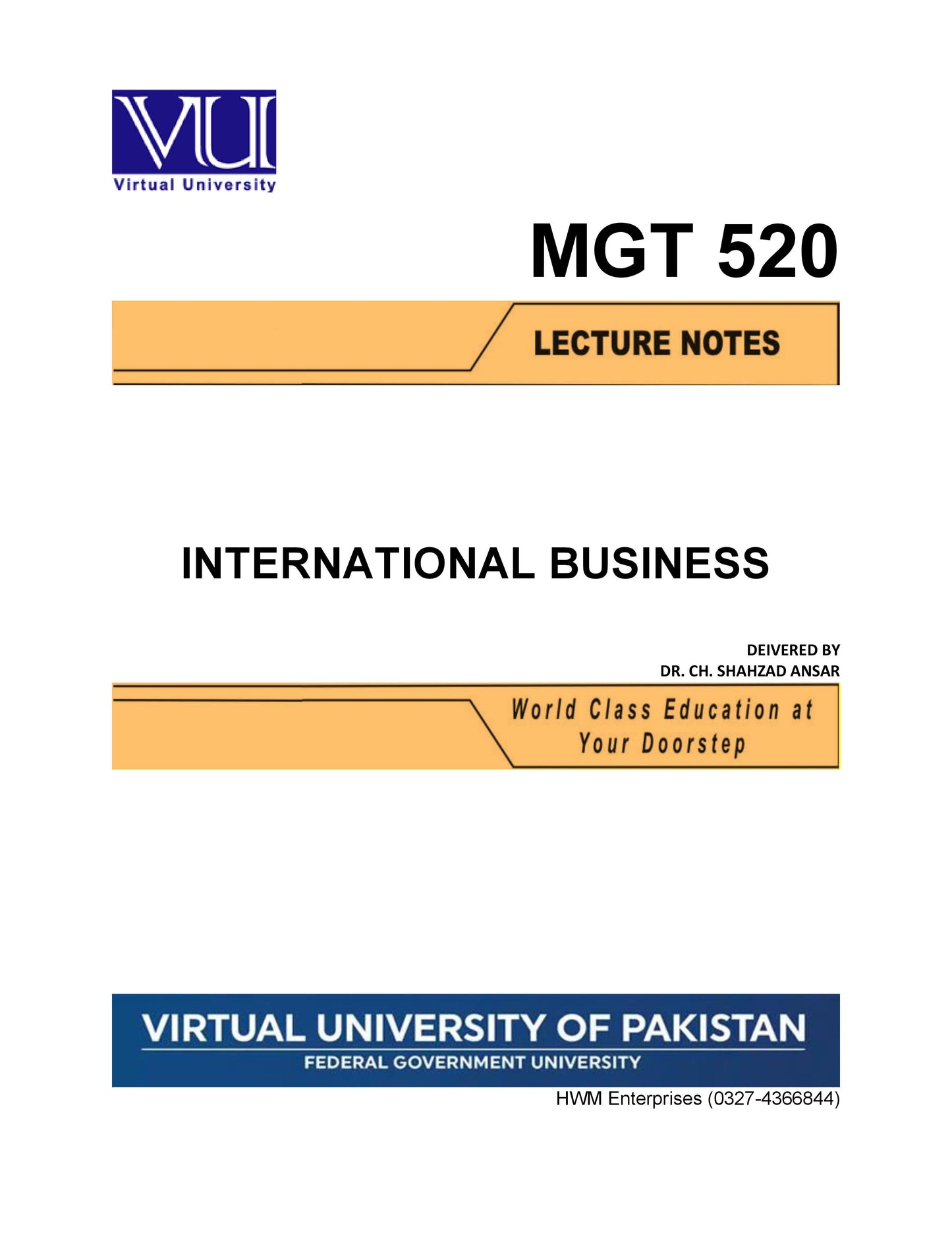 MGT 520 International Business