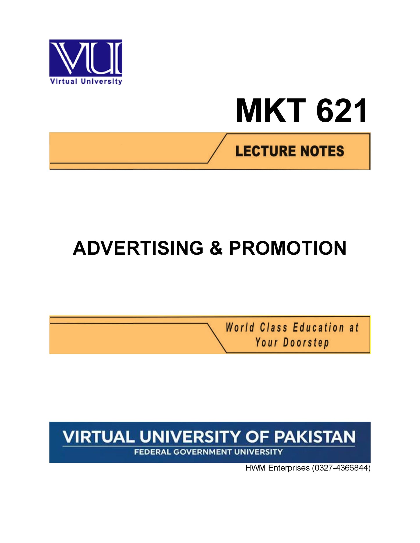 MKT 621  Advertising & Promotion