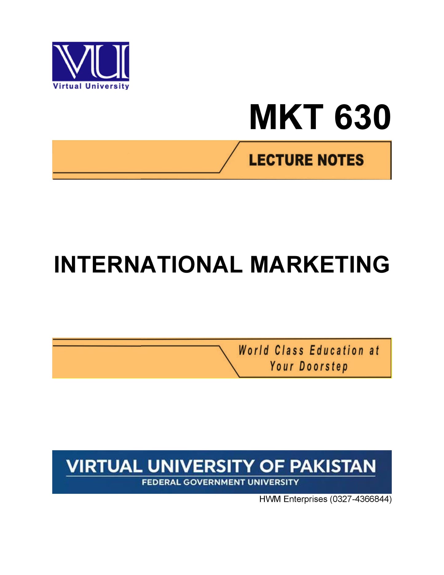 MKT 630 International Marketing