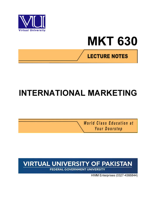 MKT 630 International Marketing