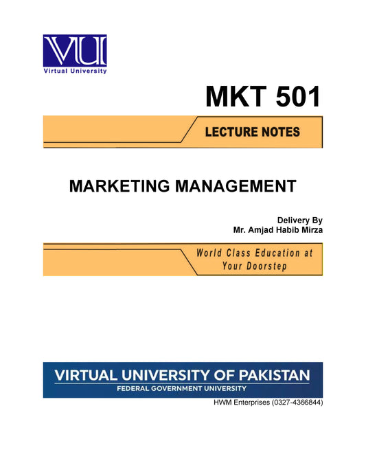 MKT 501 Marketing Management