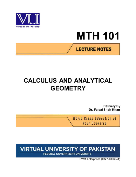 MTH 101 Calculus & Analytical Geometry